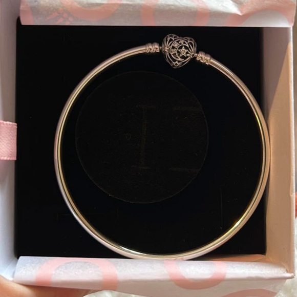 Pandora Jewelry - Pandora Silver Bangle Bracelet with Barrel Clasp